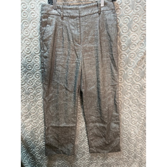 Talbots Pants - Talbots Bristol Pant Women's Size 6 Linen Blend Gray‎ Cropped Casual Office